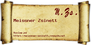 Meissner Zsinett névjegykártya